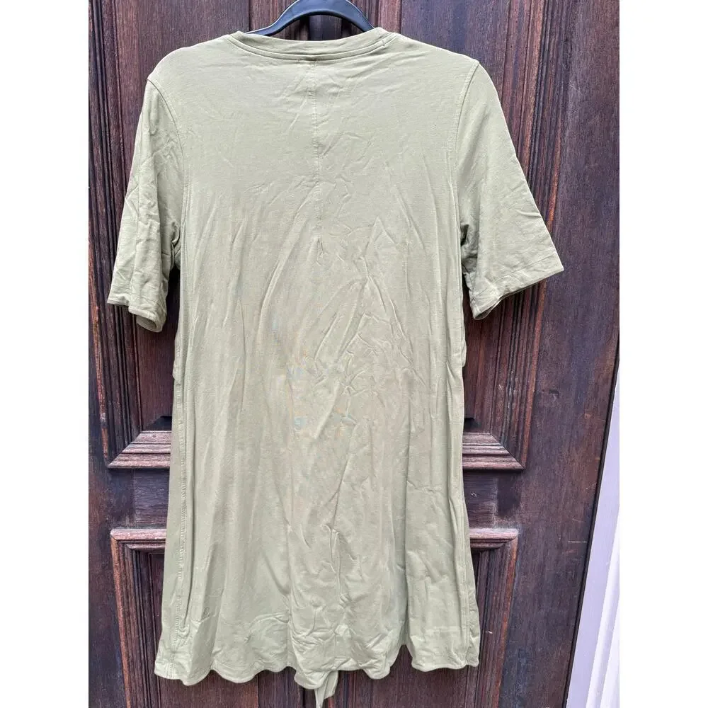 Lululemon Olive Green Softstreme Wrap-Front Tie Waist Dress | Size 8